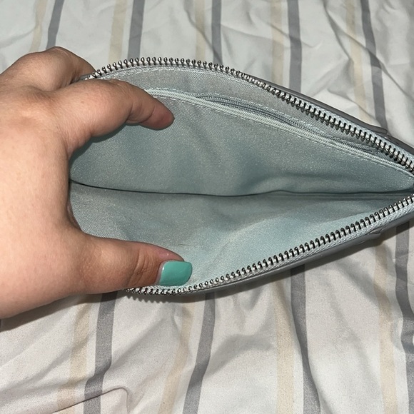 A New Day Women's Light Blue Crescent Faux Leather Wristlet Bag - Picture 6 of 9